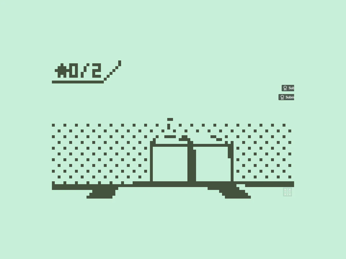 Aoi's IslandでCキーを押し、島の壁と通路を一人称視点で見ているゲーム中画面